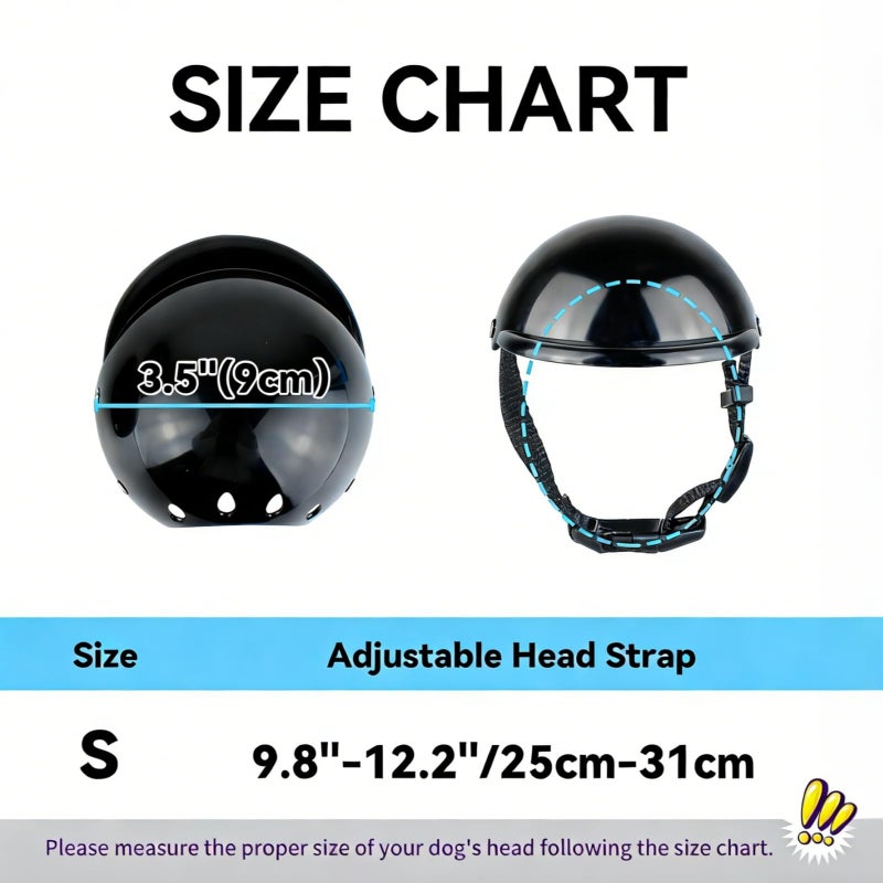 Namsan XSmall Dog Helmet, Dog Helmets for Small Dogs, Doggie Motorcycle Helmets, Outdoor Cat Bike Helmet for Head Protection, Adjustable, Black S - Image 4